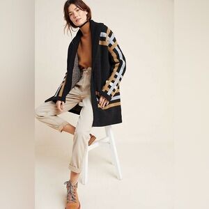 Anthropologie | Ferna Plaid Sweater Coat